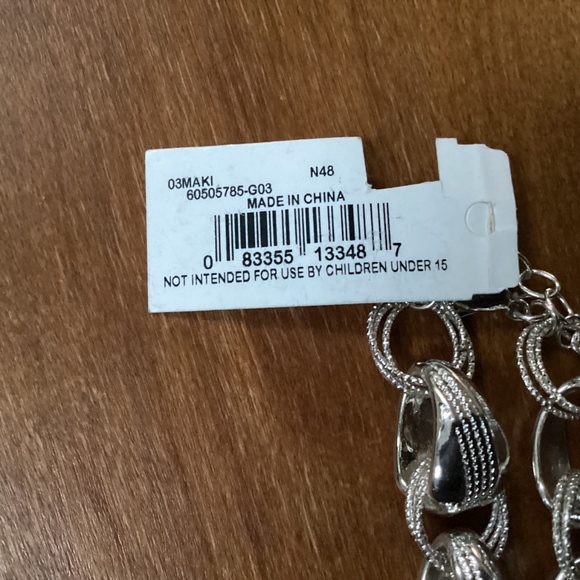 Napier Chunky Silver-tone Necklace New With Tag - Picture 8 of 10